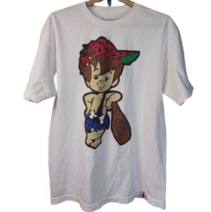 489 Booger Vintage Kids Flintstones Bam Bam Graphic Round Neck tshirt size L